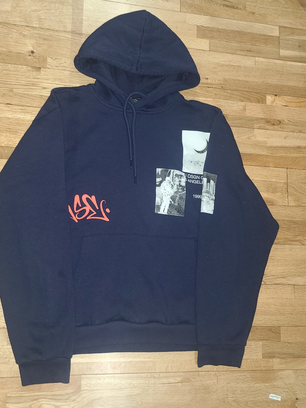 FOREVER 21 Men's Hoodie Blue Size Medium